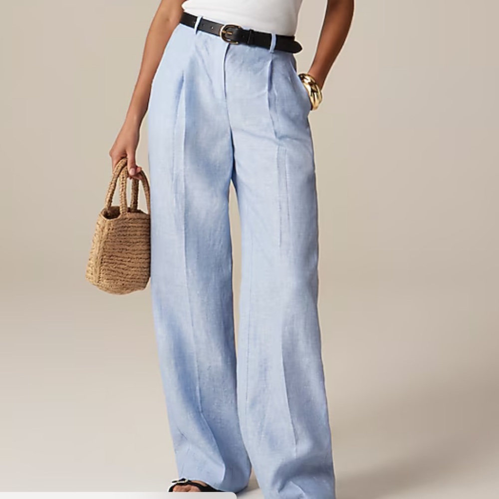 J.Crew Wide Leg Pants in Soft Blue